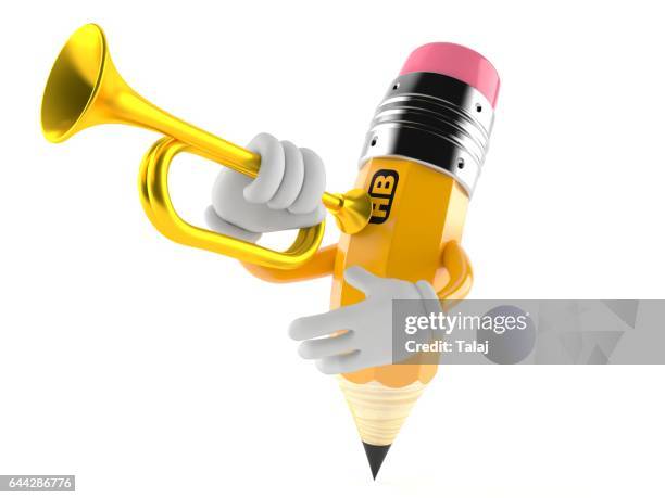 pencil toon - fanfare stock illustrations