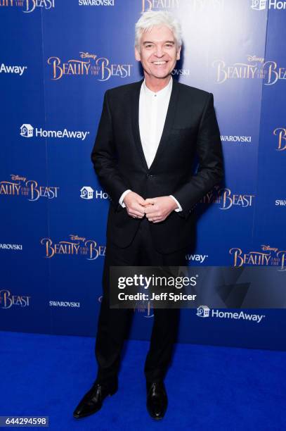 Presenter Phillip Schofield attends the UK Premiere of "Beauty And The Beast" at Odeon Leicester Square on February 23, 2017 in London, England.