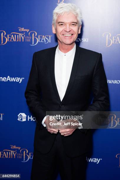 Presenter Phillip Schofield attends the UK Premiere of "Beauty And The Beast" at Odeon Leicester Square on February 23, 2017 in London, England.