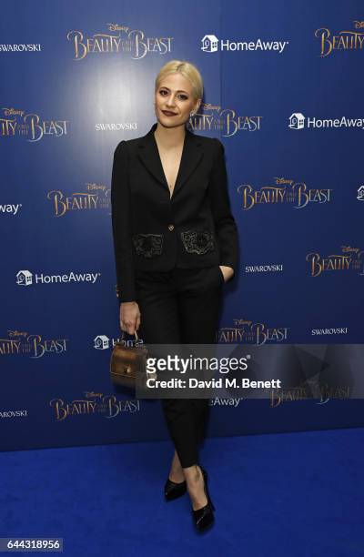 Pixie Lott attends the UK Premiere of "Beauty And The Beast" at Odeon Leicester Square on February 23, 2017 in London, England.