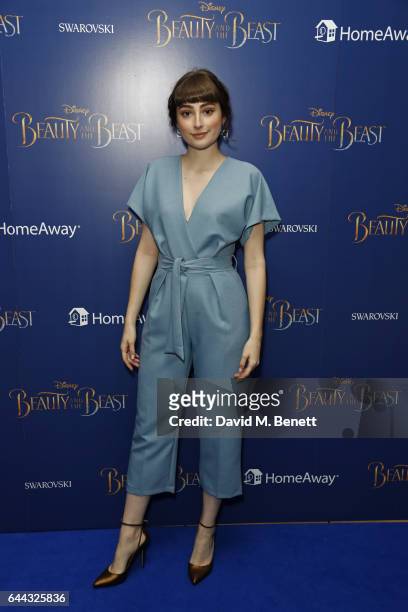 Ellise Chappell attends the UK Premiere of "Beauty And The Beast" at Odeon Leicester Square on February 23, 2017 in London, England.