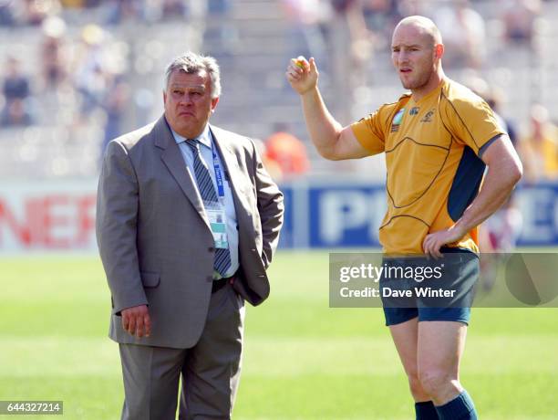 John CONNOLLY / Stirling MORTLOCK - - Angleterre / Australie - 1/4 finale Coupe du Monde, Photo : Dave Winter / Icon Sport