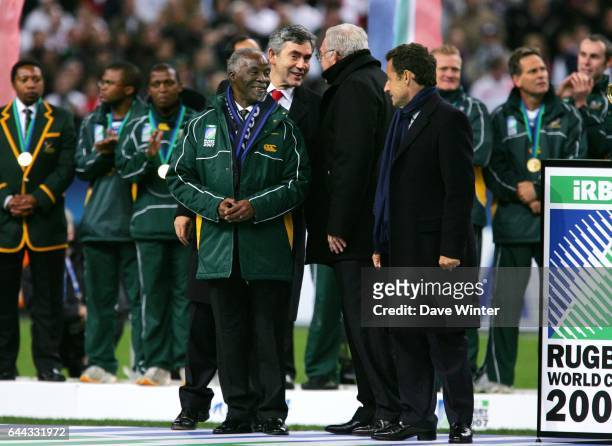 Thabo MBEKI / Nicolas SARKOZY - - Afrique du Sud / Angleterre - Finale de la Coupe du Monde 2007, Photo: Dave Winter / Icon Sport