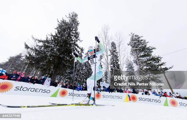Katja Visnar of Slovenia during the cross country sprint during the FIS Nordic World Ski Championships on February 23, 2017 in Lahti, Finland.