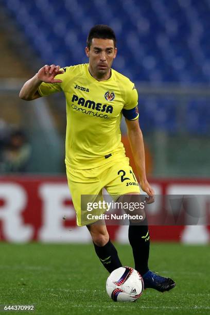 Bruno Soriano of Villarreal at Olimpico Stadium in Rome, Italy on February 23, 2017.