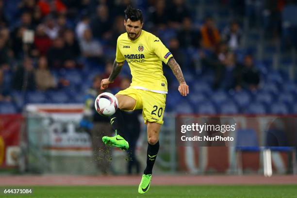 Roberto Soriano at Villarreal at Olimpico Stadium in Rome, Italy on February 23, 2017.