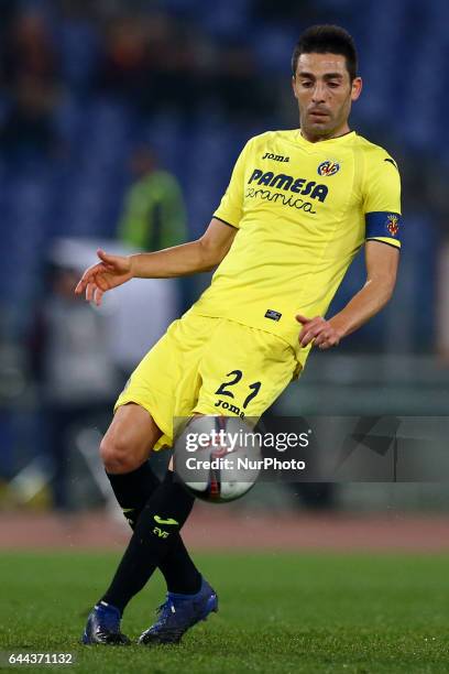 Bruno Soriano of Villarreal at Olimpico Stadium in Rome, Italy on February 23, 2017.