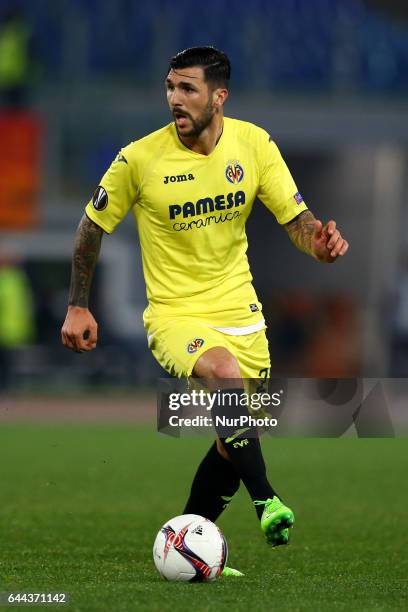 Roberto Soriano at Villarreal at Olimpico Stadium in Rome, Italy on February 23, 2017.