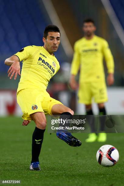 Bruno Soriano of Villarreal at Olimpico Stadium in Rome, Italy on February 23, 2017.