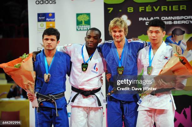 Dimitri DRAGIN / Amiran PAPINASHVILI / Ludwig PAISCHER / Gwang Hyeon CHOI - - -60kg - Tournoi de Paris - Bercy, Photo : Dave Winter / Icon Sport