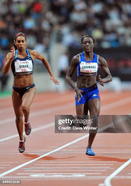 Myriam SOUMARE / Brianna GLENN - - 100m - SEAT DecaNation 2009 - Stade Charlety - Paris, Photo : Dave Winter / Icon Sport