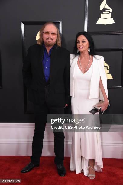 Barry Gibb and his wife Linda Gibb on the Red Carpet at THE 59TH ANNUAL GRAMMY AWARDS, broadcast live from the STAPLES Center in Los Angeles, Sunday,...