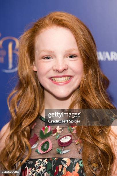 Harley Bird attends the UK Launch Event of "Beauty And The Beast" at Odeon Leicester Square on February 23, 2017 in London, England.