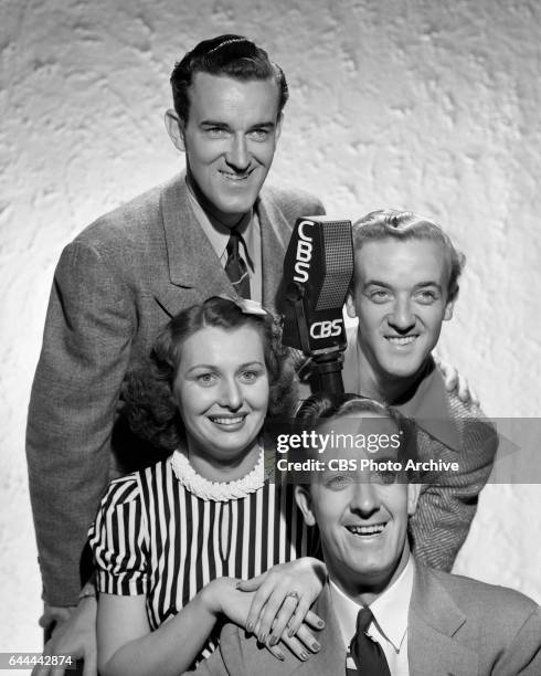 The Merry Macs, a swing quartet, perform on CBS Radios The Al Pearce Show. They feature singer Helen Carroll, and three brothers, Judd McMichaels ,...