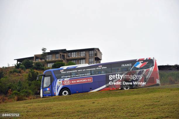 Car de l'equipe de France devant leur hotel - - Coupe du Monde 2010 - Entrainement de l'equipe de France - Pezula Field of Dreams - Knysna -Afrique...