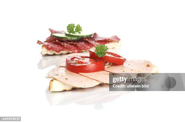Sandwiches mit Aufschnitt