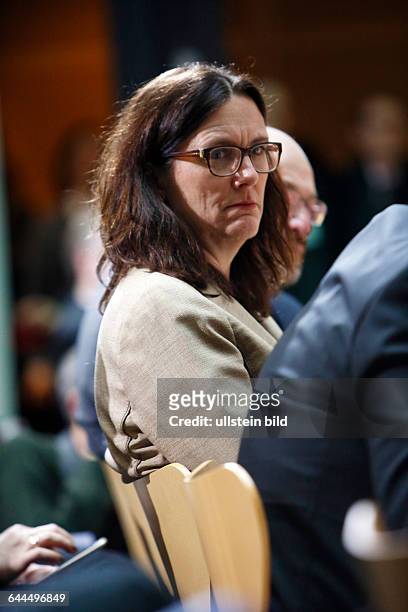 Berlin Dr. Cecilia Malmström, EU Komissarin für Handel, bei der Konferenz in der SPD Parteizentrale, -Transatlantischer Freihandel-Chancen und...