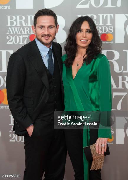 Frank Lampard and Christine Lampard attend The BRIT Awards 2017 at The O2 Arena on February 22, 2017 in London, England.