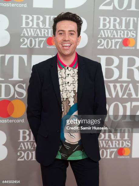 Nick Grimshaw attends The BRIT Awards 2017 at The O2 Arena on February 22, 2017 in London, England.