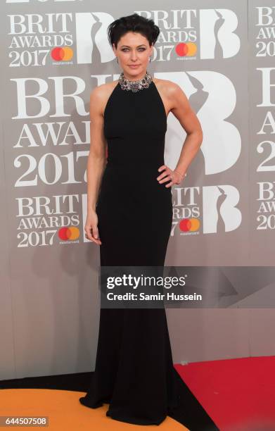 Emma Willis attends The BRIT Awards 2017 at The O2 Arena on February 22, 2017 in London, England.