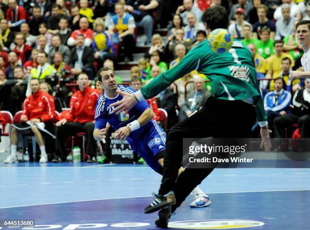 Michael GUIGOU - - France / Danemark - Finale - Championnat du Monde Handball - Malmoe, Photo : Dave Winter / Icon Sport,