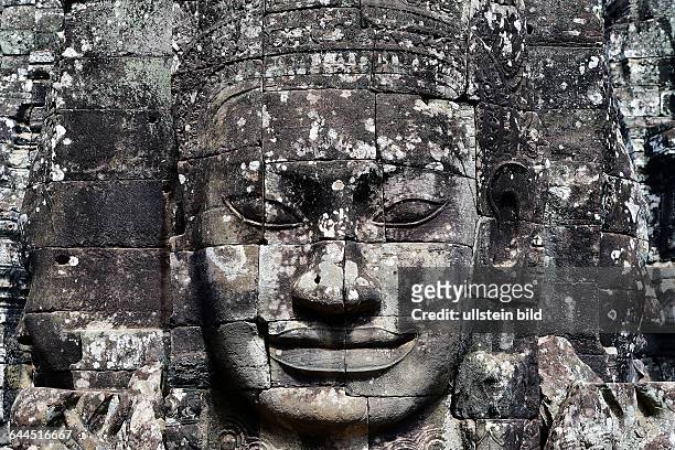 Gesicht des Bodhisattva Lokeshvara in Bayon - Ankor - Kambodscha