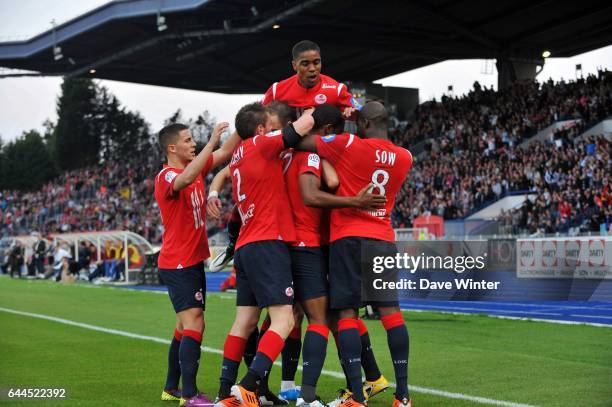 Joie Aurelien CHEDJOU - - Lille / Caen - 29e journee Ligue 1, Photo : Dave Winter / Icon Sport