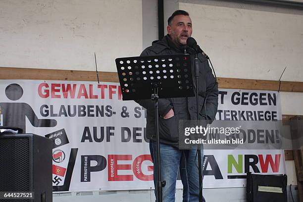 Right wing rally in Wuppertal, Lutz Bachmann
