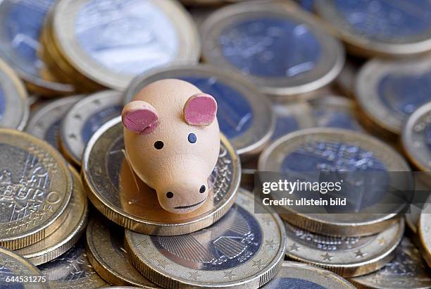 Sparschwein mit Euromünzen