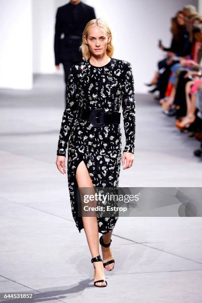 Model walks the runway at the Michael Kors show during the New York Fashion Week February 2017 collections on February 15, 2017 in New York City.