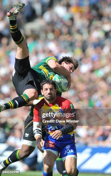 Lee DICKSON / Julien CANDELON - - Northampton / Perpignan - 1/2 Finale de Heineken Cup , Photo : Dave Winter / Icon Sport