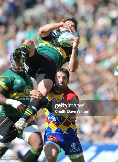 Lee DICKSON / Julien CANDELON - - Northampton / Perpignan - 1/2 Finale de Heineken Cup , Photo : Dave Winter / Icon Sport