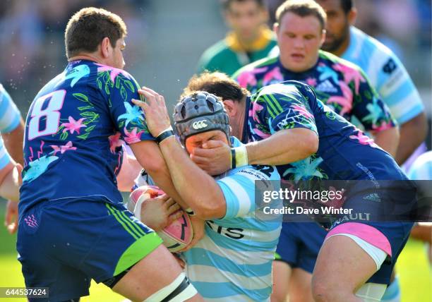 Jacques CRONJE / Pascal PAPE / David ATTOUB - - Stade Francais / Racing Metro 92 - 26e journee Top 14, Photo : Dave Winter / Icon Sport