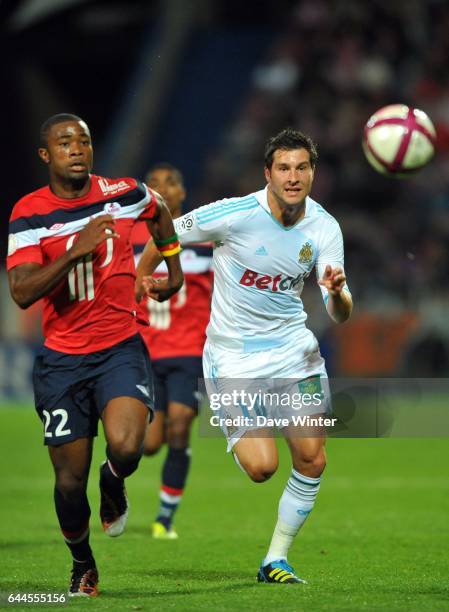 Andre Pierre GIGNAC / Aurelien CHEDJOU - - Lille / Marseille - 4eme journee de Ligue 1, Photo : Dave Winter / Icon Sport