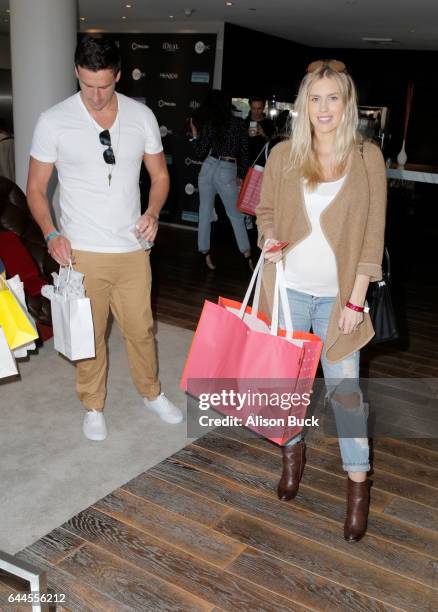 Olympian athlete Ryan Lochte and model Kayla Rae Reid attend Kari Feinstein's Pre-Oscar Style Lounge at the Andaz Hotel on February 23, 2017 in Los...