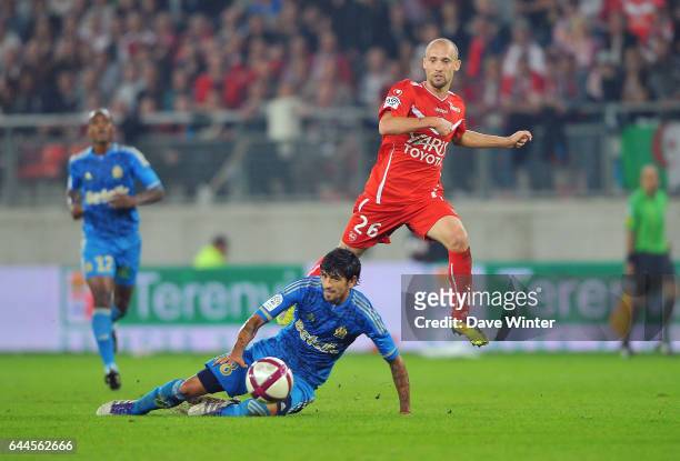 Renaud COHADE / LUCHO GONZALEZ - - Valenciennes / Marseille - 8eme journee de Ligue 1, Photo : Dave Winter/ Icon Sport