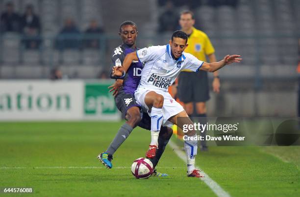 Kamel CHAFNI / Jean Daniel AKPA AKPRO - - Auxerre / Toulouse - 13e journee de Ligue 1, Photo: Dave Winter / Icon Sport
