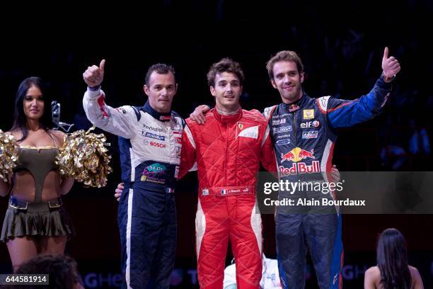 Stephane Sarrazin / Jules Bianchi / Jean Eric Vergne - - ERDF Masters Kart - Paris Bercy, Photo : Alain Bourdaux / Icon Sport