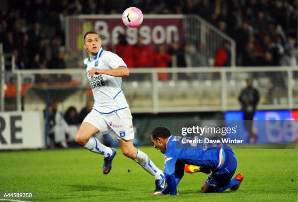 Dariusz DUDKA / Saber KHALIFA - - Auxerre / Evian Thonon - 28eme journee de Ligue 1, Photo : Dave Winter / Icon Sport