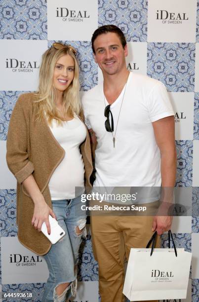 Olympic athlete Ryan Lochte and Kayla Rae Reid attend Kari Feinstein's Pre-Oscar Style Lounge at the Andaz Hotel on February 23, 2017 in Los Angeles,...