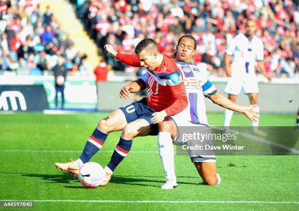 Eden HAZARD / Daniel CONGRE - - Lille / Toulouse - 30eme journee de Ligue 1. Photo: Dave Winter / Icon Sport