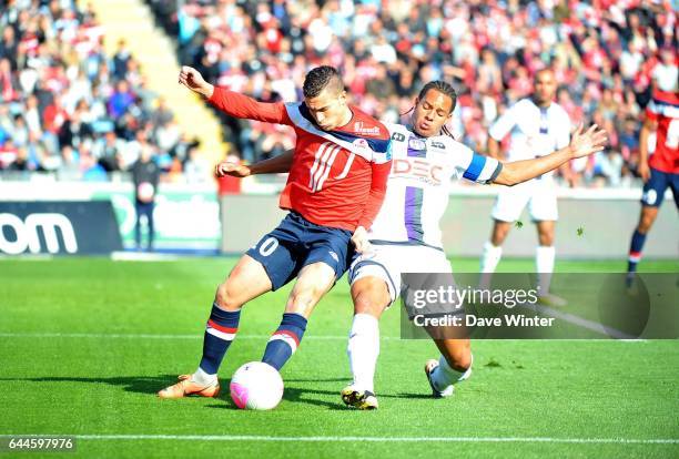 Eden HAZARD / Daniel CONGRE - - Lille / Toulouse - 30eme journee de Ligue 1. Photo: Dave Winter / Icon Sport