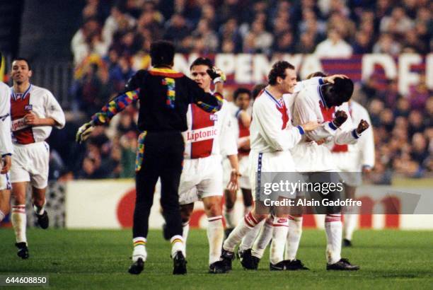 Joie de Georges WEAH / Bernard LAMA / Vincent GUERIN - - Barcelone / PSG - Champions League, Photo: Alain Gadoffre / Icon Sport