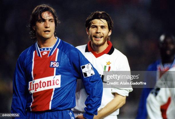 David GINOLA / Zvonimir BOBAN - - PSG / Milan AC - Champions League, Photo: Alain Gadroffre / Icon Sport