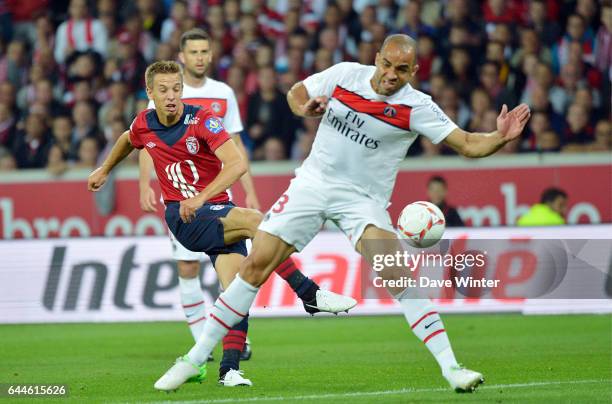 Benoit PEDRETTI / ALEX - - Lille / PSG - 3eme journee de Ligue 1 - 2012/2013 - Photo : Dave WInter / Icon Sport