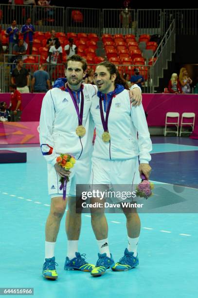 Joie France - Guillaume GILLE / Bertrand GILLE - - France / Suede - Finale Handball - Jeux Olympiques 2012 - Londres - Photo: Dave Winter / Icon...