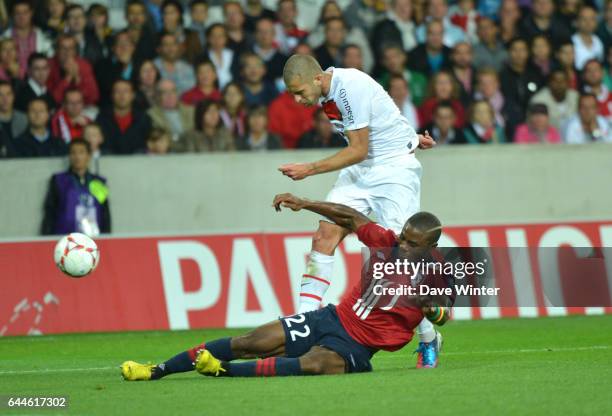 Jeremy MENEZ / Aurelien CHEDJOU - - Lille / PSG - 3eme journee de Ligue 1 - 2012/2013 - Photo : Dave WInter / Icon Sport