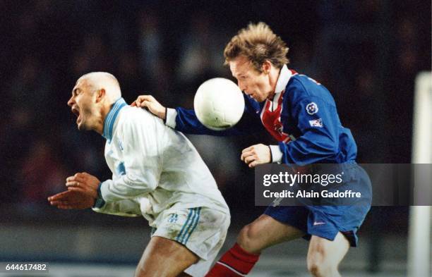 Fabrizio Ravanelli / Francis Llacer - - Paris Saint Germain / Marseille - Division 1, Photo : Alain Gadoffre / Icon Sport