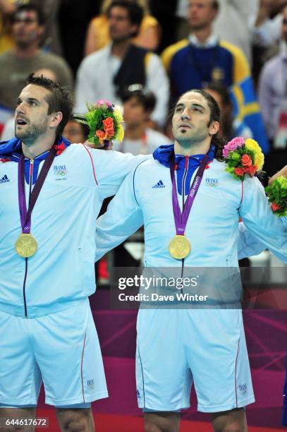 Joie France - Guillaume GILLE / Bertrand GILLE - - France / Suede - Finale Handball - Jeux Olympiques 2012 - Londres - Photo: Dave Winter / Icon...