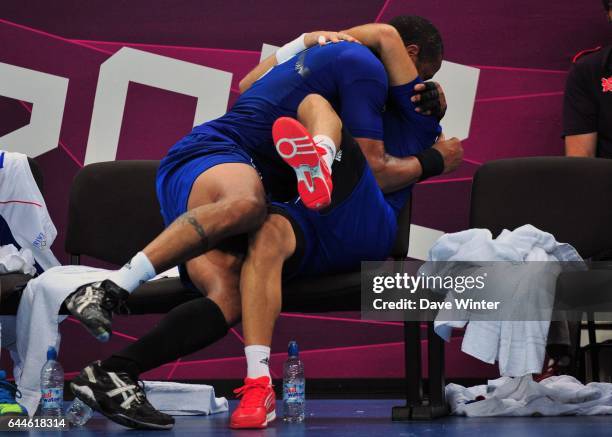 Joie France / Didier DINART / Michael GUIGOU - - France / Croatie - 1/2 finale - Jeux Olympiques Londres 2012, Photo: Dave Winter / Icon Sport